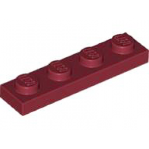 Plaat 1x4 Dark Red